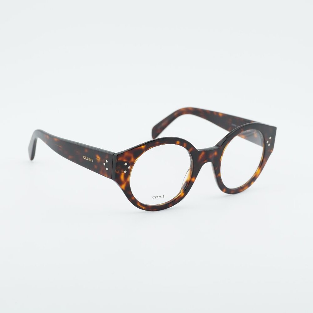 Celine CL50123I 052 Eyeglasses Havana 48mm Round Frame